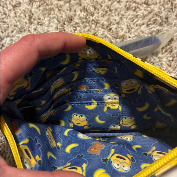 Loungefly Minions Banana Print Clutch Wallet- Yellow and Blue - Picture 3 of 5